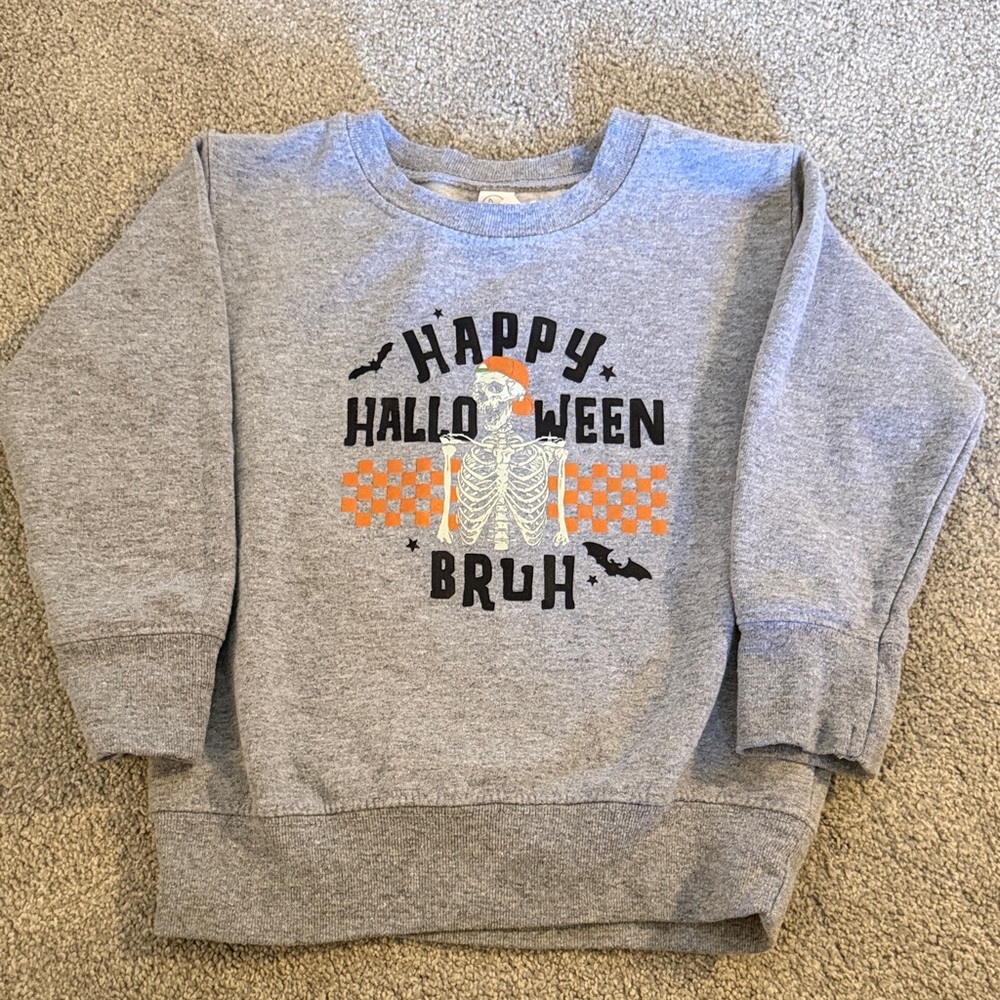 Gray Halloween Kids Sweatshirt